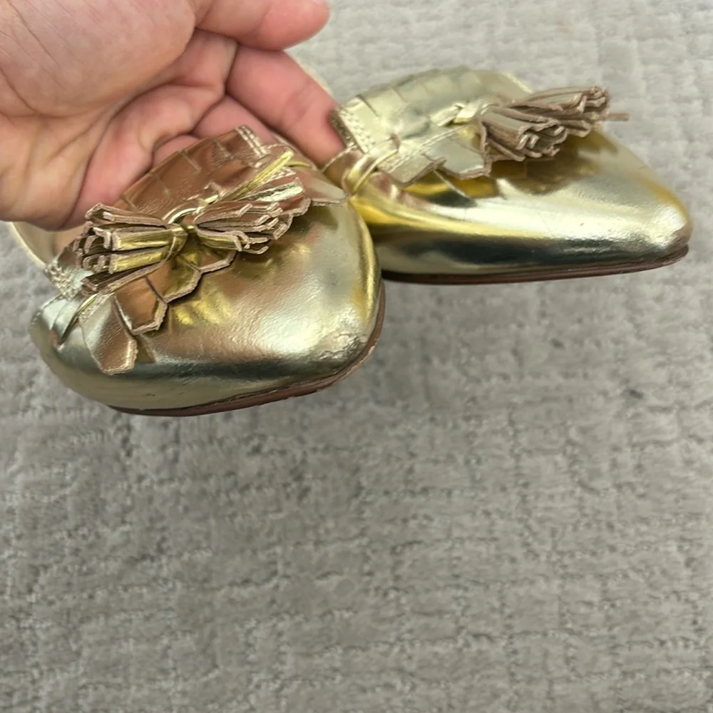 JCrew gold tassel leather mules - Picture 4 of 6